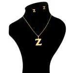 قیمت و خرید نیم ست زنانه بهارگالری طرح حرف Z | هدیه تولد | کادو روز زن | نیم ست جواهری زنانه لاکچری | سرویس نقره | روز مادر